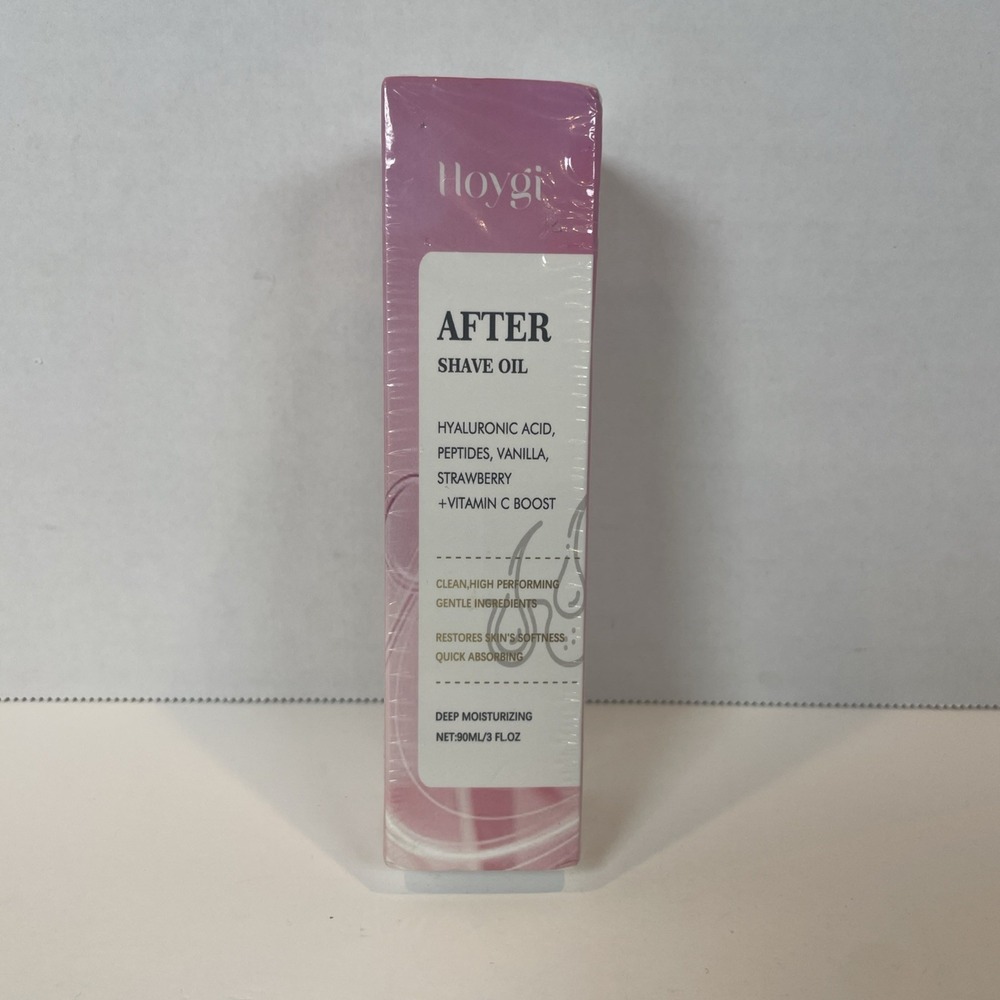 Hoygi After Shave Oil Unisex 90ml Pink Strawberry Vanilla Hyaluronic Acid New
